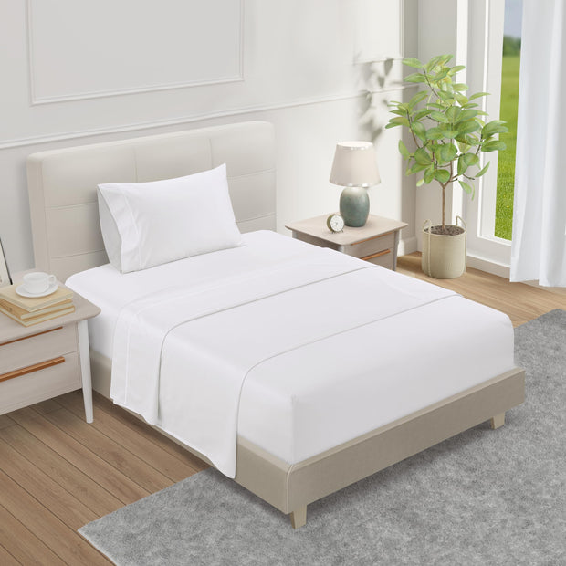 100% Egyptian Cotton Sheets King Size Sheets Set with Fully Elasticated Fitted Sheet & Pillowcase sets, 800 TC Hotel Collection Deep Pocket King Sheet Set, No Pill Soft Breathable Luxury White Bedding