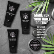 Viking Revolution Mens Facial Skin Care Kit - Includes Rejuvenating Face Moisturizer (5oz) Microdermabrasion Facial Scrub (5oz) Foaming Cleanser (5oz) Eye Cream (1oz)