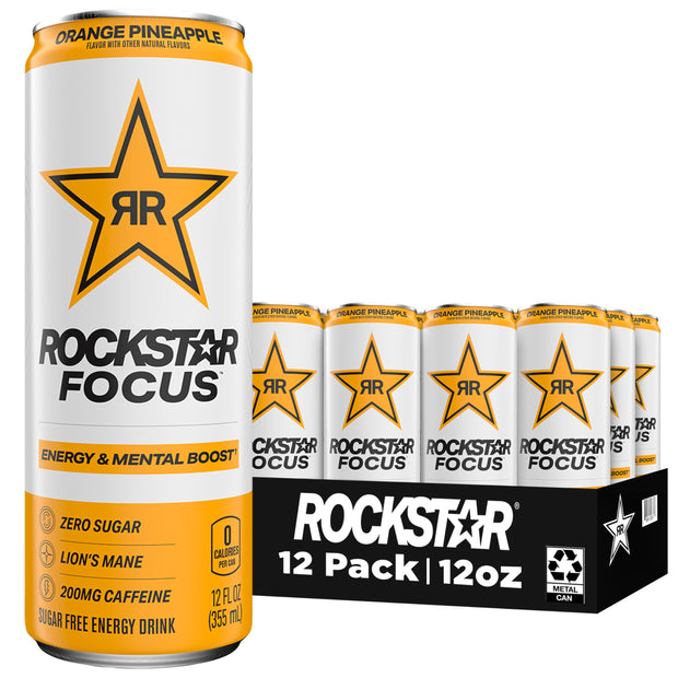 Rockstar Focus, Mixed Berry, 12 Fl Oz Cans (Pack of 12)