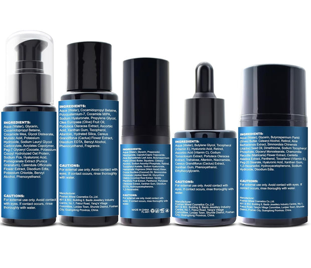 Skin Care for Men,Mens Anti-aging Skin Care Kit for Tigten,Firm & Hydrate Skin Facial Care Kit W/Retinol,Hyaluronic Acid,Men Christmas Brithday Fathers Valentines Gifts for Him Boyfriend Dad Husband