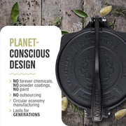 Victoria 8 Inches Cast Iron Tortilla Press, Roti Maker and Tortilladora, Pataconera Seasoned with Flaxseed Oil, Made in Colombia