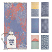 Turkish Beach Towel - Large 36 x 71 | Quick Dry Beach Towel is Essential for Enjoying A Day at The Beach | Sand Free Beach Towels for Clean and Comfortable Experience (Sunset, Large)
