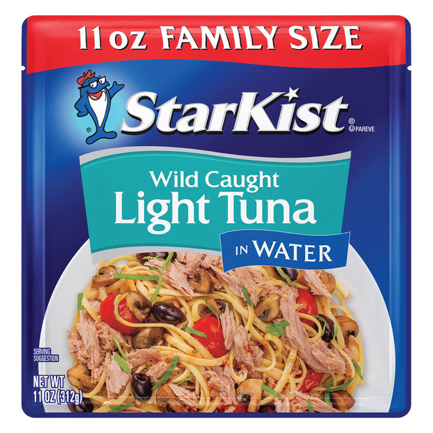StarKist Chunk Light Tuna in Water, 2.6 oz Pouch (10 Pack) Ready to Eat Wild Caught Tuna, 17g Protein, 70 Calories Per Serving, Gluten Free, Soy Free, Kosher, Perfect for Salads, Keto Meals and Snacks