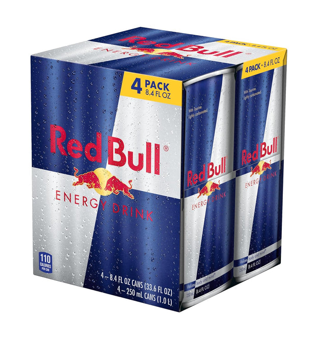 Red Bull Energy Drink with 80mg Caffeine plus Taurine & B Vitamins, 8.4 Fl Oz, Pack of 8 Cans
