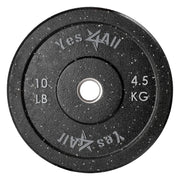 Yes4All 2" Bumper Plate, 10-190 LB Olympic Rubber Weight Plate with Steel Hub for WeightLifting, Strength Training, Home Gym, Less Impact, Absorb Bounce & Shock, Multiple Options