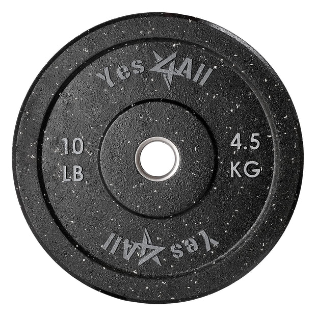 Yes4All 2" Bumper Plate, 10-190 LB Olympic Rubber Weight Plate with Steel Hub for WeightLifting, Strength Training, Home Gym, Less Impact, Absorb Bounce & Shock, Multiple Options