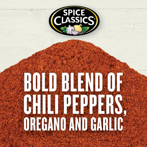 Spice Classics Chili Powder, 16 oz - One 16 Ounce Container of Ground Chili Powder Made from Chili Peppers, Oregano, and Garlic Perfect for Mexican or Southwest-Inspired Dishes