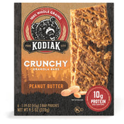 Kodiak Cakes Crunchy Granola Protien Snack Bars, Peanut Butter, High Protein, 100% Whole Grains, 12 boxes with 6 pouches (144 bars)