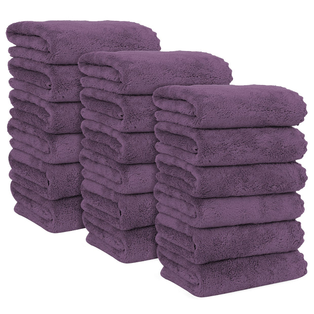 MOONQUEEN 6 Pack Premium Hand Towels - Quick Drying - Microfiber Coral Velvet Highly Absorbent Towels - Multipurpose Use as Hotel, Bathroom, Shower, Spa, Hand Towel 16 x 28 inches (Gray)