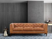 POLY & BARK Essex Sofa in Full-Grain Pure-Aniline Italian Tanned Leather in Cognac Tan