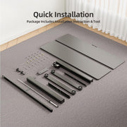 INNOVAR Electric Standing Desk, Adjustable Height Stand up Desks, 48 x 24 Inches Sit Stand up Desk for Home Office Computing, 3-Preset Memory Height Ergonomic Rising Desks, Black