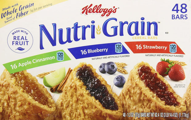 Nutri-Grain Kellogg's Cereal Bars Variety Pack, 48 Count