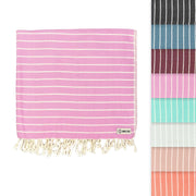 Sand Cloud Turkish Beach Towel - Sand Proof - 100% Certified Organic Turkish Towel - Quick Dry Towel for Beach, Picnic, Blanket or Bath Towel - As Seen on Shark Tank - Gocek (Black)