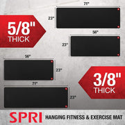 SPRI Hanging Exercise Mat, Fitness & Yoga Mat for Group Fitness Classes, Commercial Grade Quality with Reinforced Holes