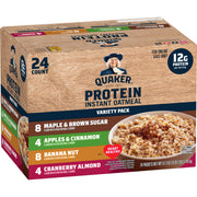 QUAKER Instant Oatmeal, USDA Organic, Non-GMO Project Verified, 3 Flavor Variety Pack, Individual Packets, 32 Count (Pack of 1)