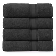 LANE LINEN 100% Cotton Zero Twist, Bath Towels (28"x54") - 4 Pieces - Large Towels for Bathroom - Quick Drying, Soft & Absorbent Large Shower Towel Set - Used in Gym, Hotel, Spa, Home - Living Coral