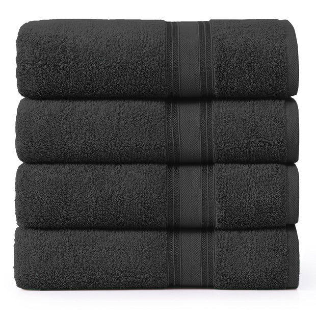 LANE LINEN 100% Cotton Zero Twist, Bath Towels (28"x54") - 4 Pieces - Large Towels for Bathroom - Quick Drying, Soft & Absorbent Large Shower Towel Set - Used in Gym, Hotel, Spa, Home - Living Coral