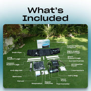 Recovery Long Pod XXL, Cold Plunge Ice Bath Tub for Athletes and Adults, Inflatable Cold Therapy Ice Barrel with Protective Lid Cover, Hooded Bathrobe, Stopwatch, Anti-Slip Mat