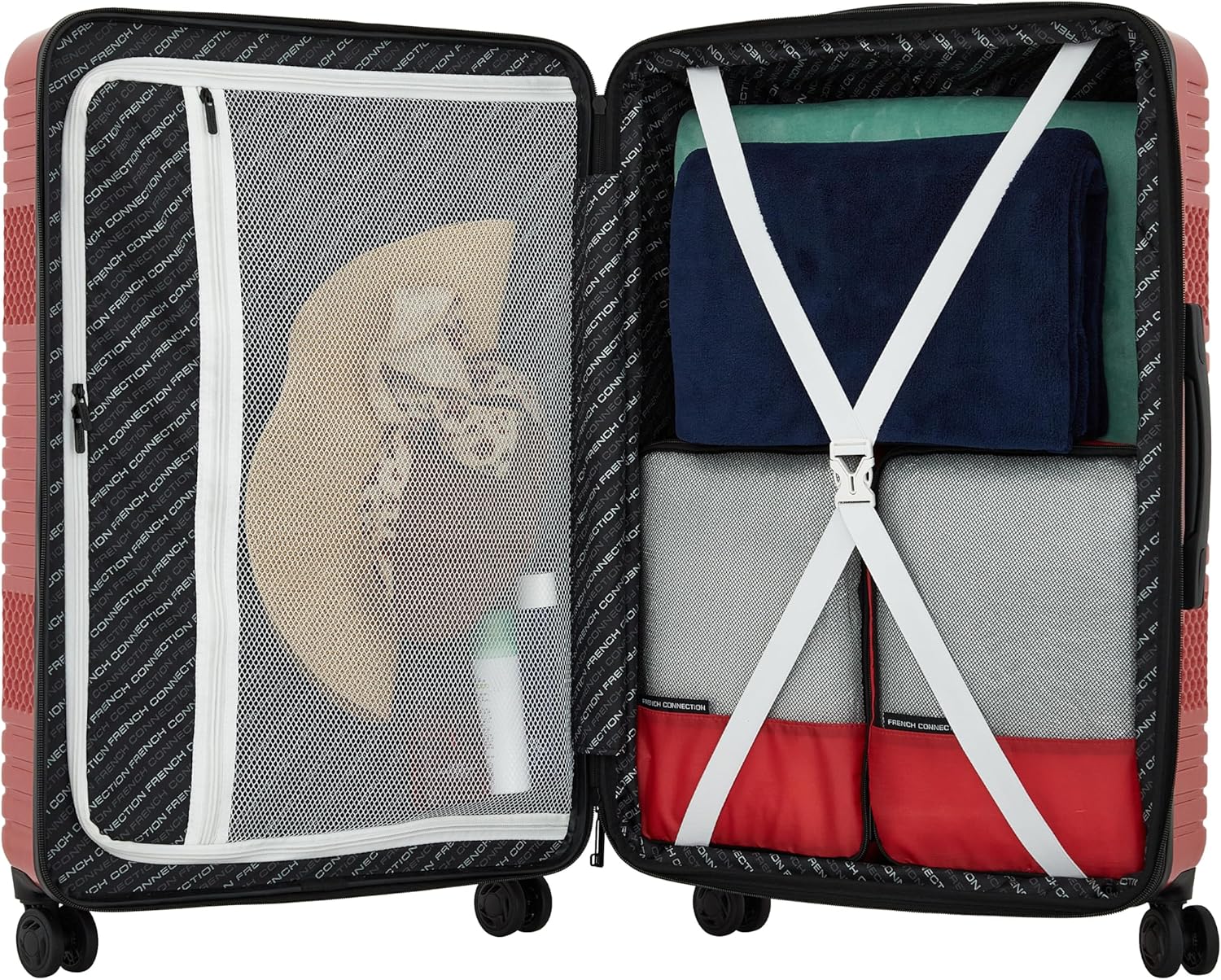 French Connection 5 Piece Mersai Luggage Travel Set, Cayenne