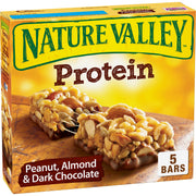 Nature Valley Breakfast Bars, Protein Granola Bars, Peanut Butter Dark Chocolate, Chewy, Gluten-Free, Individually Wrapped, On-the-Go, No Artificial Flavors or High Fructose Corn Syrup, 15-Count Box