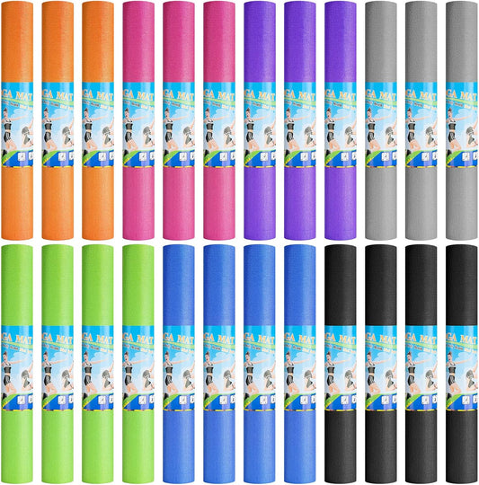 24 Pcs 3 mm Thick Yoga Mat Bulk, 68.11 x 24.02 Inches Exercise Workout Non Slip Fitness Pad for Women Kids Gym Home Yoga Pilates, Reliable Sturdy Material and Easy to Clean