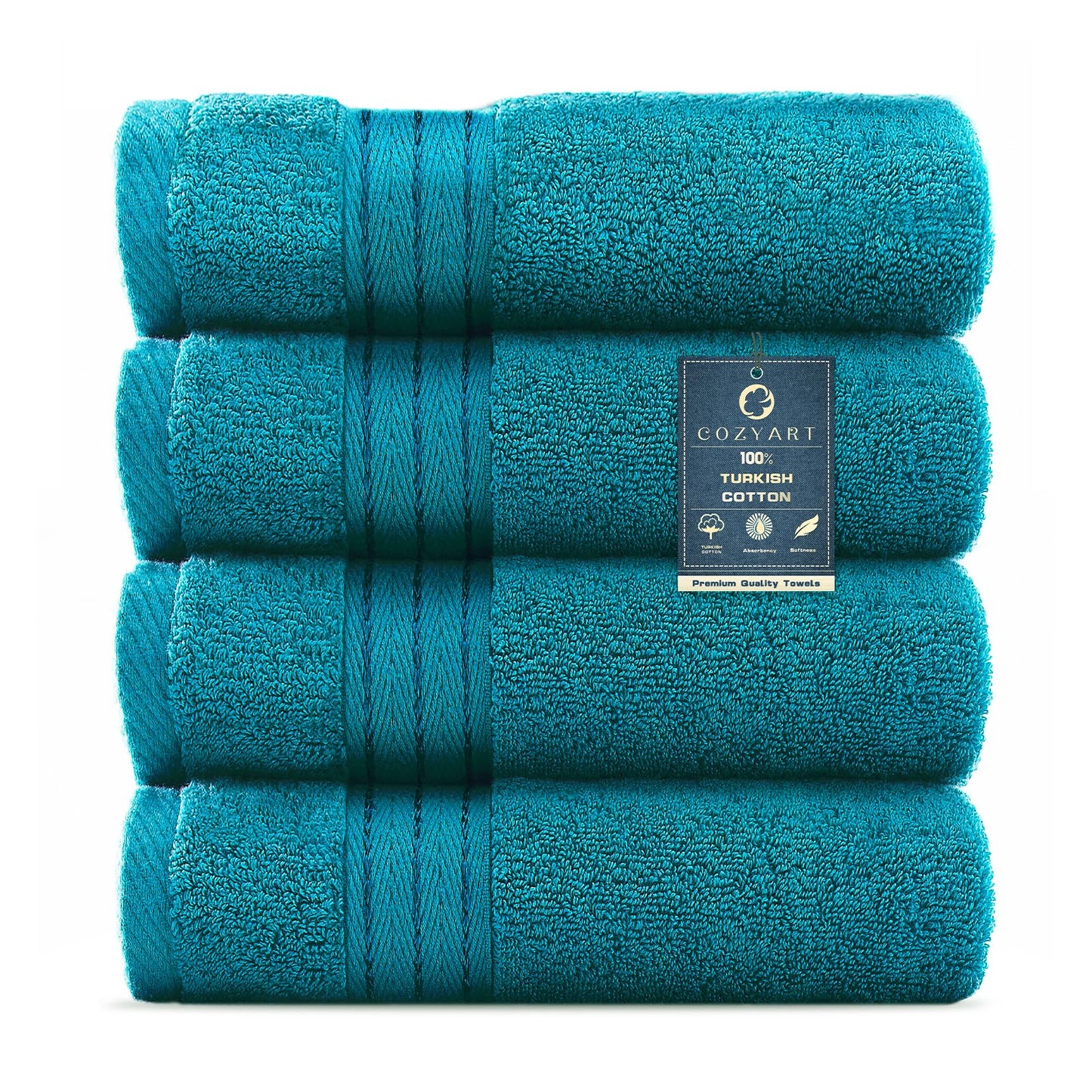 COZYART Burnt Orange Bath Towel Set for Bathroom Turkish Cotton Thick Soft Absorbent Durable 650 GSM Towel Sets of 6, 2 Large Bath Towels, 2 Hand Towels, 2 Washclothes