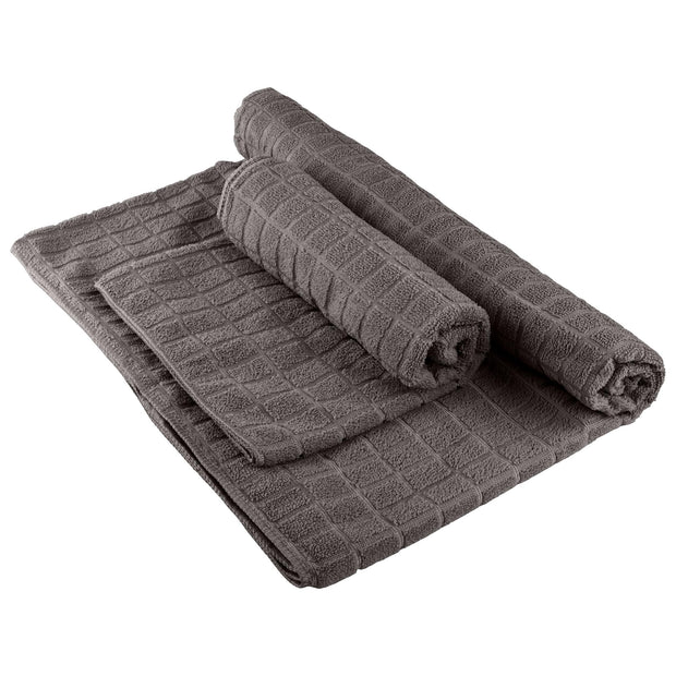 Wakeman Yoga Mat Towel and Gym Towel Set - 2-Piece Non Slip Set for Hot Yoga, Pilates, and Gym - 72” x 24” Sweat Absorbent and Quick Drying Blanket with Corner Pockets for Mats (Violet)