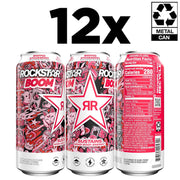 Rockstar, Boom Energy Drink with Caffeine and Taurine Packaging May Vary, Whipped Strawberry, 16 Fl Oz (Pack of 12)