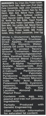 MET-Rx Big 100 Protein Bar, Meal Replacement, 30G Protein, Gluten Free, Crispy Apple Pie, 3.52 oz. ea, 8 Count (Packaging May Vary)