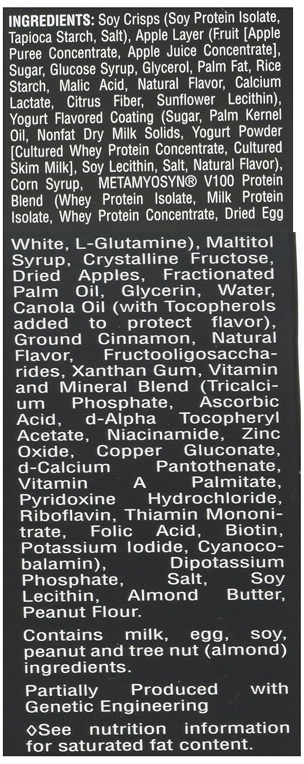 MET-Rx Big 100 Protein Bar, Meal Replacement, 30G Protein, Gluten Free, Crispy Apple Pie, 3.52 oz. ea, 8 Count (Packaging May Vary)