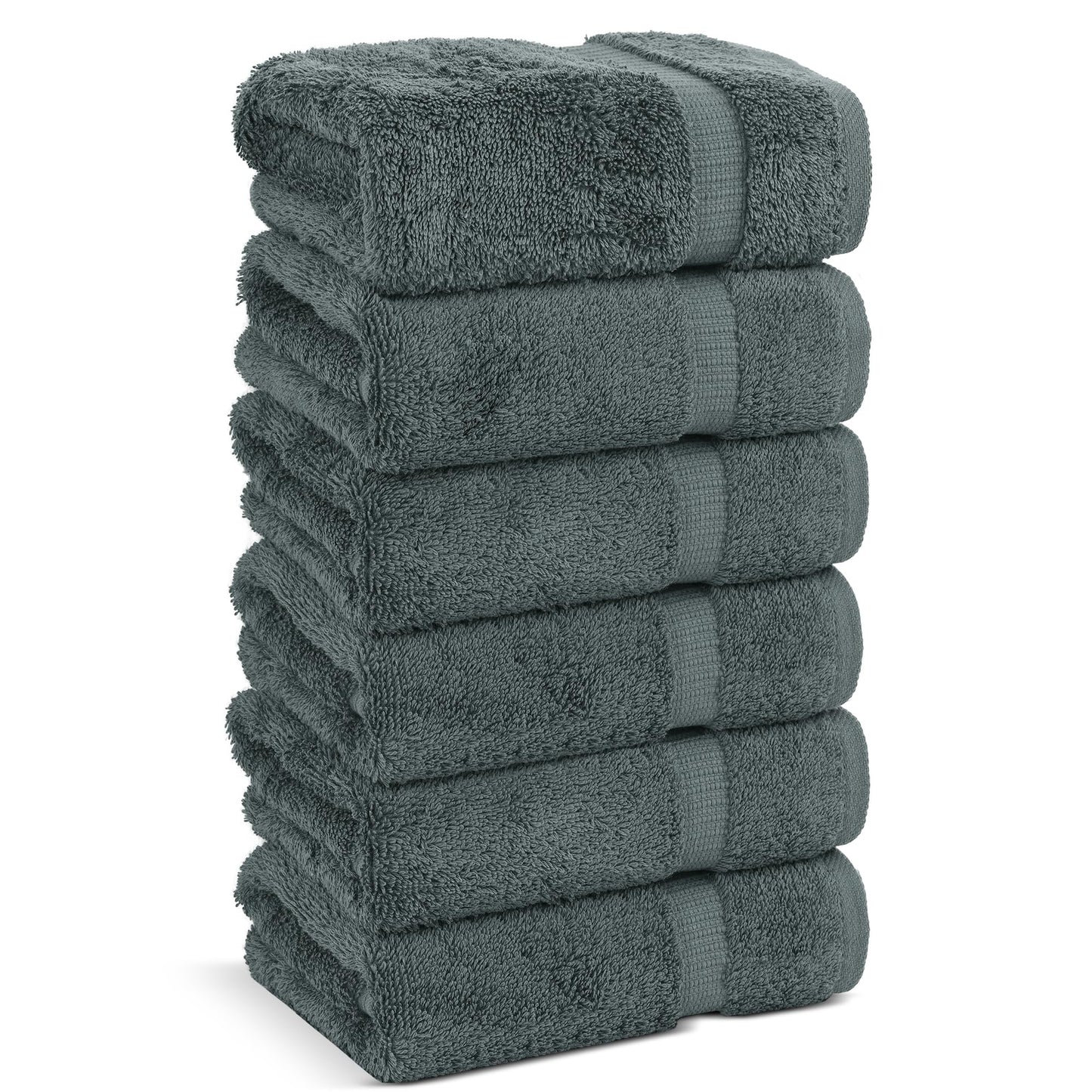 Chakir Turkish Linens | Hotel & Spa Quality 100% Cotton Premium Turkish Towels | Soft & Absorbent (4-Piece Bath Towels, Dark Gray)