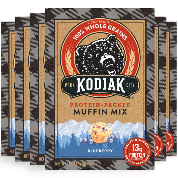 Kodiak Cakes Power Bake, Protein Muffin Mix, Blueberry Lemon, 14 Ounce (Pack of 6)