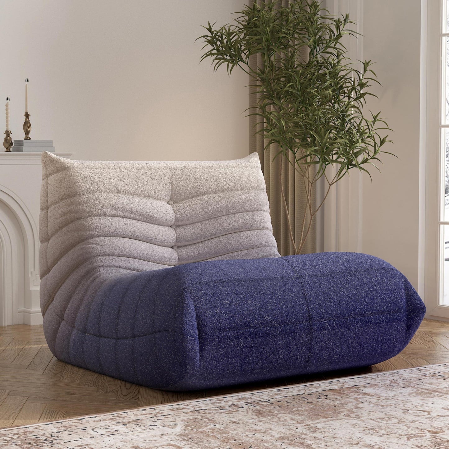 Bean Bag Chair, Memory Foam Bean Bag Sofa Large Bean Bag Chair for Adults, Bean Bag Chairs for Teens with High Density Comfortable Foam, Bean Bag for Living Room, Bedroom (Coffee)