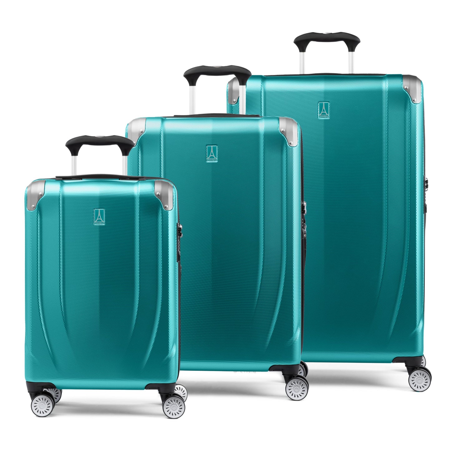 Travelpro Pathways 3 Hardside Expandable Luggage, 8 Spinner Wheels, Lightweight Hard Shell Suitcase, Cloud Grey, Checked Medium 25 Inch