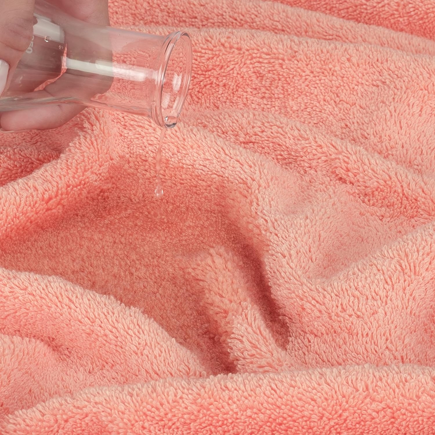 Cotton Paradise 6 Piece Towel Set, 100% Cotton Soft Absorbent Turkish Towels for Bathroom, 2 Bath Towels 2 Hand Towels 2 Washcloths, Coral Towel Set