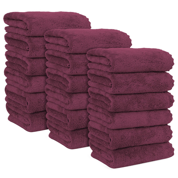 MOONQUEEN 6 Pack Premium Hand Towels - Quick Drying - Microfiber Coral Velvet Highly Absorbent Towels - Multipurpose Use as Hotel, Bathroom, Shower, Spa, Hand Towel 16 x 28 inches (Gray)