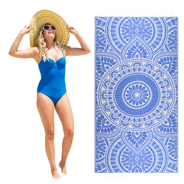 PÜSKÜL - Authentic 100% Turkish Cotton Turkish Beach Towel, Genuine Made in Turkey Quality - Soft, Quick Dry, Sand Free, Light Like Cloud, Oversize 36x70 Peshtemal Towels (Pack of 1, Arat Orange)