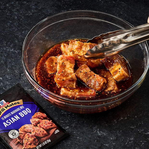 McCormick Grill Mates Marinade Mix, Asian BBQ, Korean-Inspired, 15 Minute Marinade for Chicken, Steak, and More, 1.25 oz (Pack of 12)