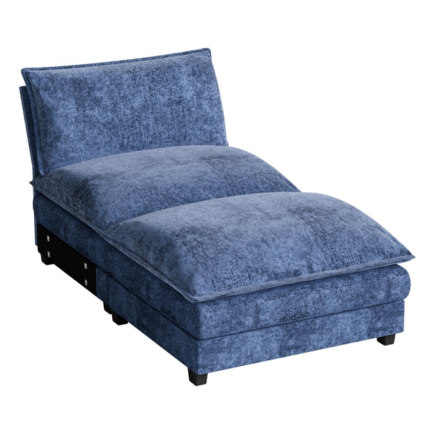 Homall 119" Modular Sectional Sofa, L Shaped Sofa Couch with Reversible Ottoman, DIY Combination Chenille Deep 3-Seat Cloud Couch for Living Room, Apartment (Light Grey, L Shaped Sofa)