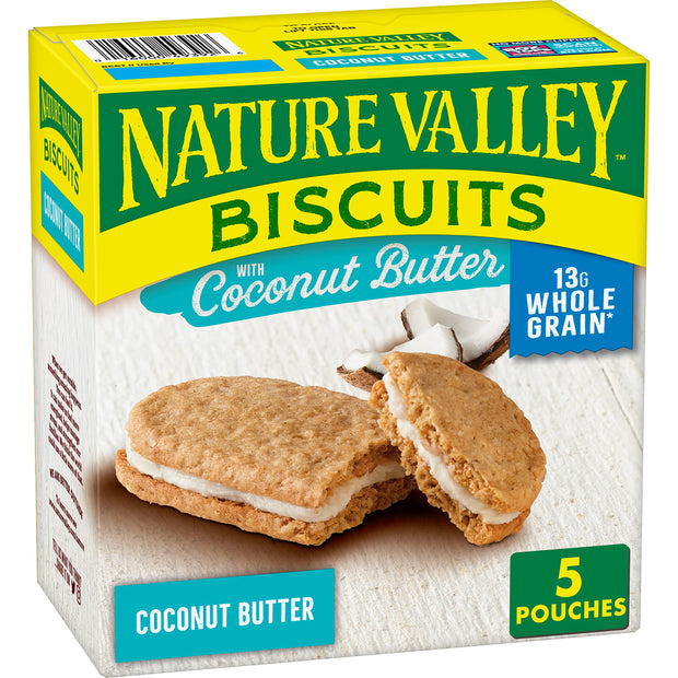 Nature Valley Biscuit Sandwiches, Peanut Butter, Snack Bars, 10 Bars, 13.5 oz
