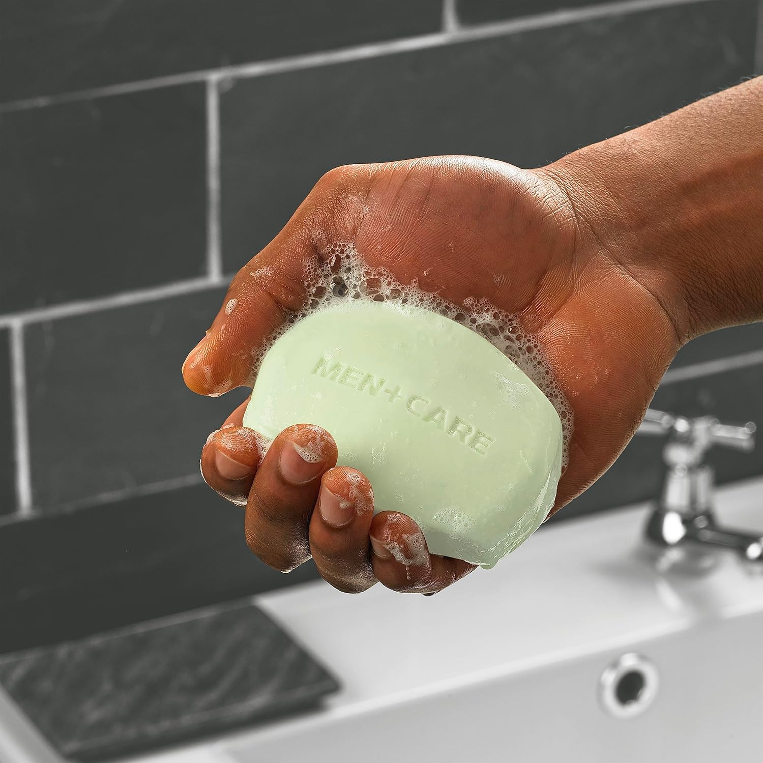 Dove Men+Care Hand & Body, Face & Shave Bar Soap for refreshed skin Extra Fresh soap bar with ¼ moisturizing cream 106 g Pack of 12