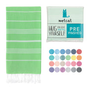 WETCAT Turkish Beach Towel Oversized (38"x71") 100% Turkish Cotton, Made in Turkey - Sand Free, Extra Large, Ultra Soft, Quick Drying, Compact & Lightweight for Travel - Blue