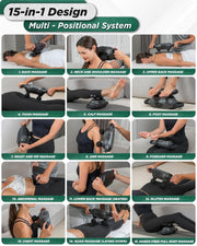 Lunix LX26 2-Head Professional Deep Tissue Massage Gun, Chiropractic Massager, Body Sport Vibrating Back Massager Machine for Pain Relief