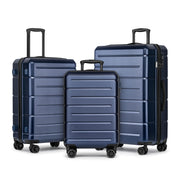 KYME Pink Luggage Sets 3 Piece (22in/26in/30in) Hard Shell Suitcases with Wheels Hardside Suitcase Set with TSA Lock Travel Rolling Luggage Set for Women Men