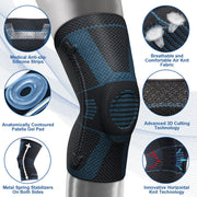 NEENCA Knee Brace for Knee Pain Relief, Medical Knee Support with Patella Pad & Side Stabilizers, Compression Knee Sleeve for Meniscus Tear, ACL, Arthritis, Joint Pain, Runner, Sport- FSA/HSA APPROVED