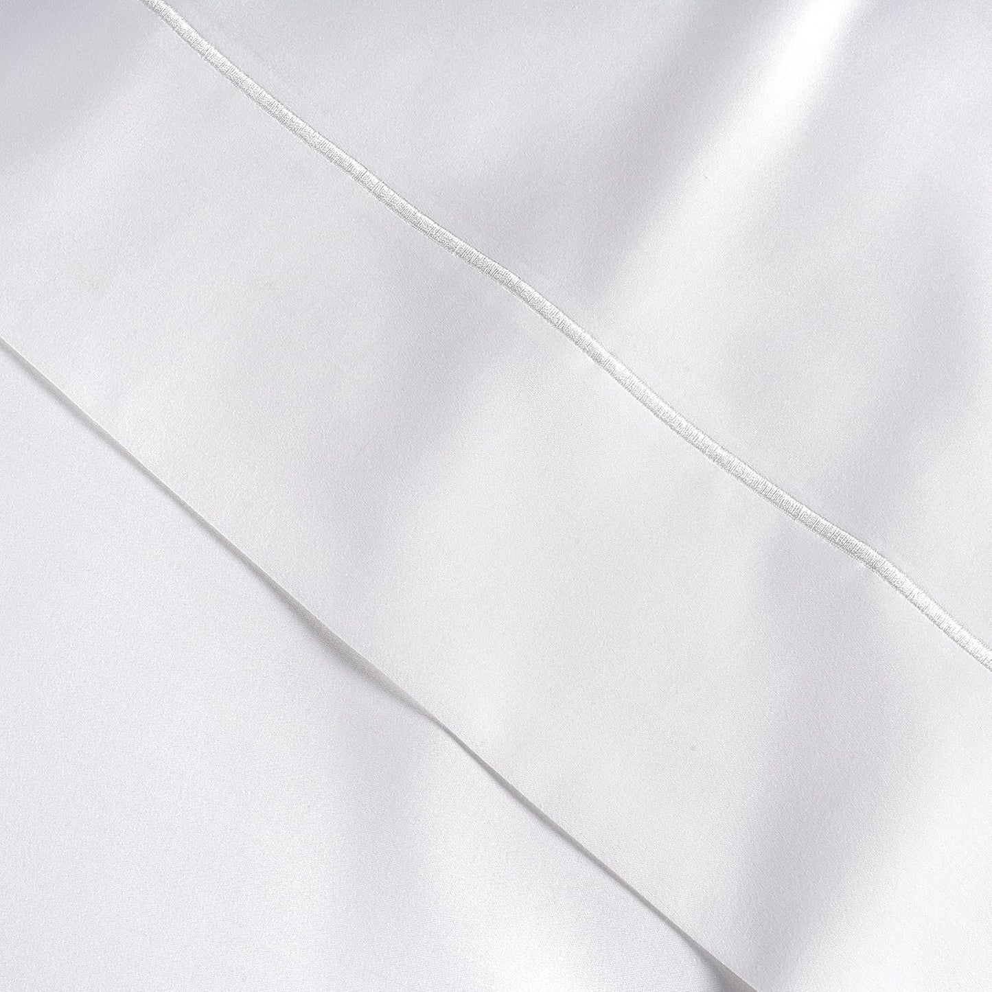 LANE LINEN 100% Egyptian Cotton King Sheets Set – 4 Piece Sateen Weave Bed Sheets, Ultra Soft, 16" Deep Pocket, Luxury King Size Sheet Set – White
