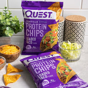 Quest Nutrition Loaded Taco Tortilla Style Protein Chips, 19g Protein, 4g Net Carb, Low Carb, Gluten Free, 1.1 oz (Pack of 4)