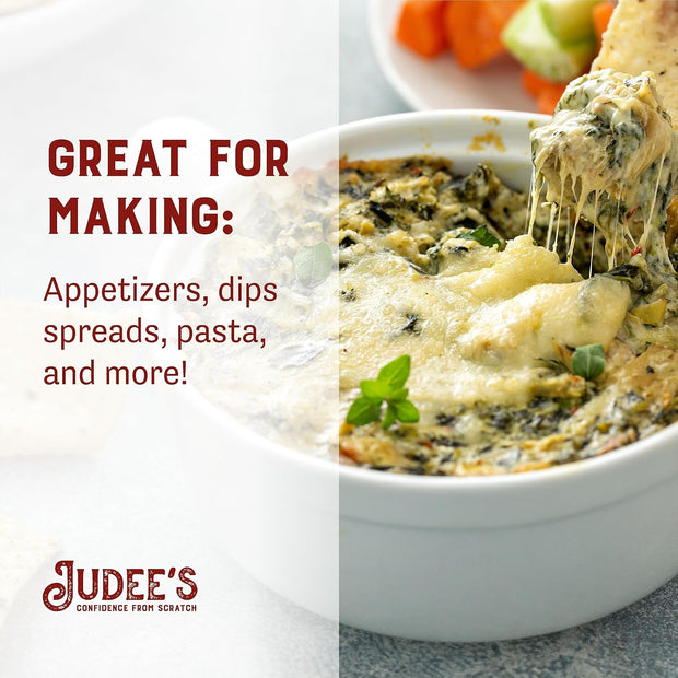 Judee’s 11.25oz Parmesan Cheese Powder - Non-GMO, Keto-Friendly, rBST; Hormone, Gluten & Nut Free – Real Parmesan, USA-Made for Dips, Soups & Seasonings