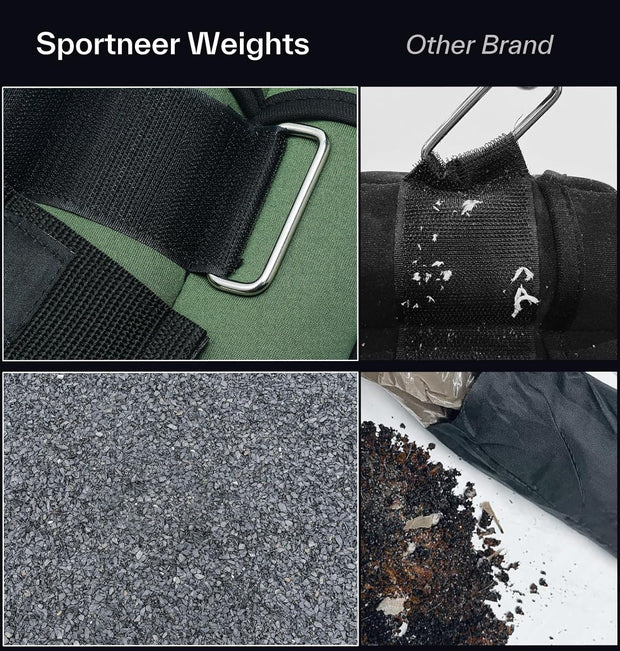 Sportneer Adjustable Ankle Weights for Women and Men 7 lbs/Pair Adjustable Leg Weights with Secure Straps, Strength Training Weighted for Yoga, Walking, Running, Aerobics, Gym, Physical Therapy