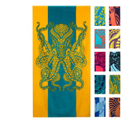 Nova Blue Turtle Beach Towel – Tropical Blue Colors with A Unique Design, Extra Large, XL (34”x 63”) Made from 100% Cotton for Kids & Adults